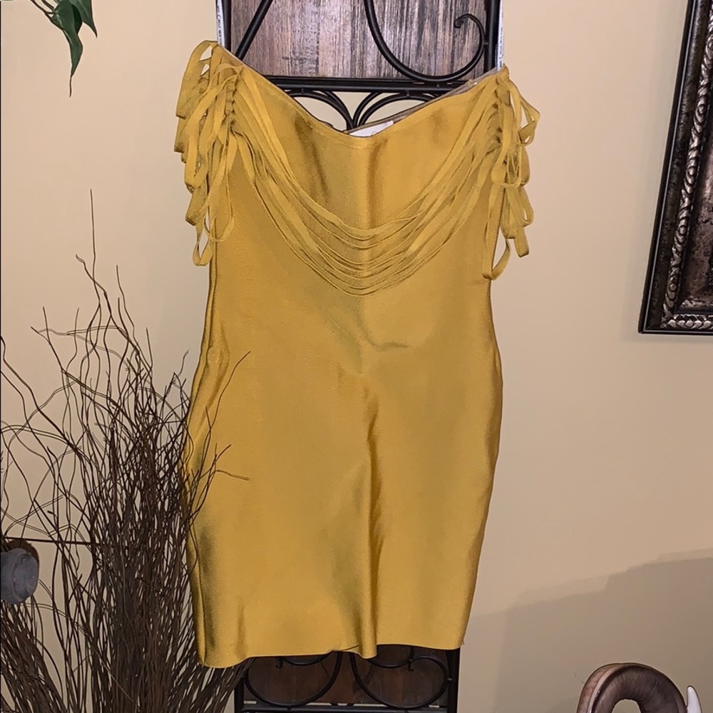Yellow bandage dress
